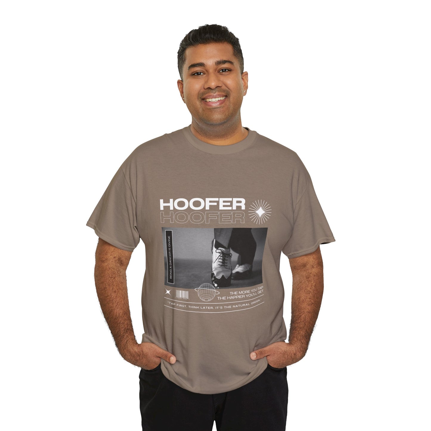 “Hoofer" Tap Dance Unisex Heavy Cotton Tee – Streetwear-Inspired Tap Shoes Graphic T-Shirt for Dancers