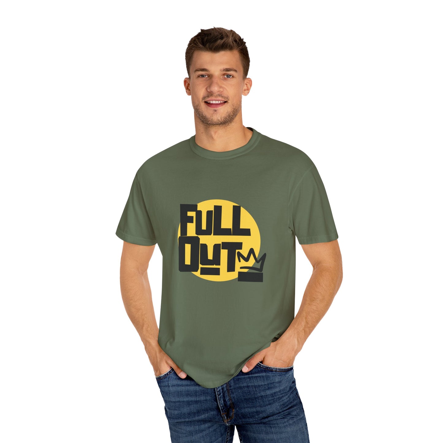 "Full Out" Unisex Garment-Dyed T-Shirt – Bold Streetwear-Inspired Dance Graphic Tee – Performance Shirt for Dancers & Hip Hop Enthusiasts