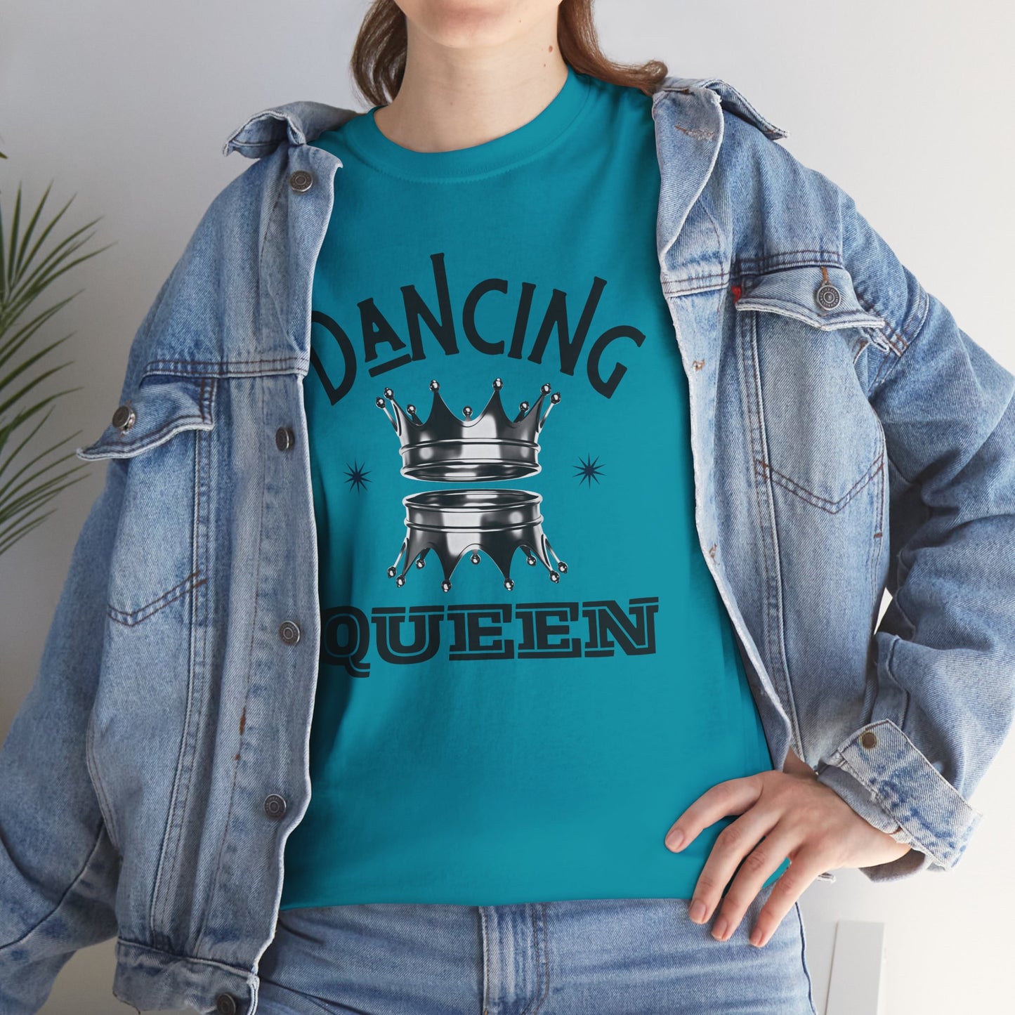 “Dancing Queen" Unisex Heavy Cotton T-Shirt with Crown Graphic – Dance-Inspired Graphic Tee for Adults & Kids