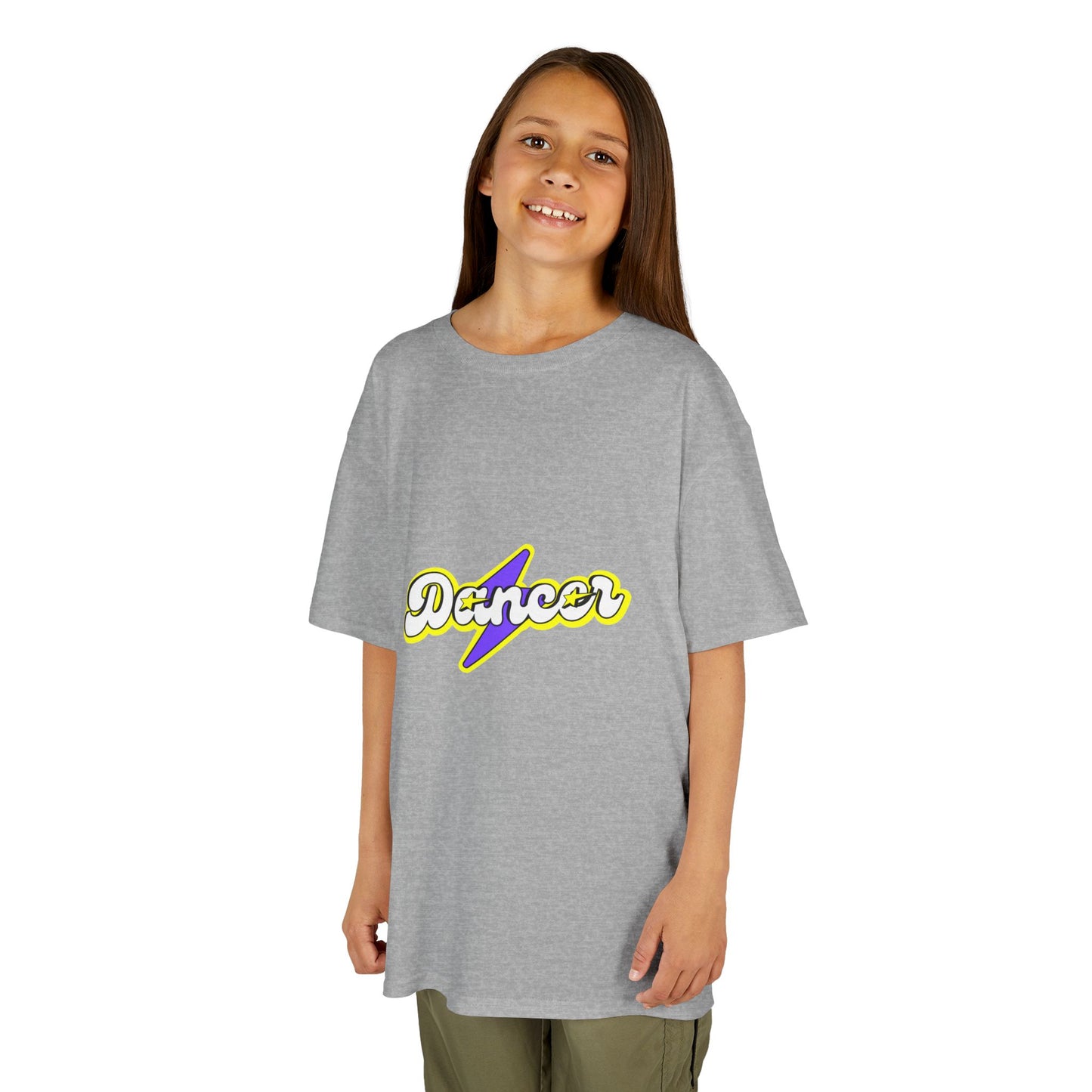 "Dancer" Youth Short Sleeve Tee – Superhero-Inspired Graphic Dance Shirt for Kids and Young Performers
