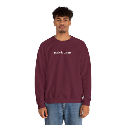 “Made to Dance" Unisex Heavy Blend™ Crewneck Sweatshirt – Embroidered Dance-Inspired Pullover for Adults & Kids