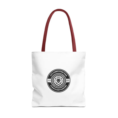 "Jeté Competition Team, Always Keep Dancing" Canvas Tote Bag – Collegiate Dance Team Logo | Reusable Dance Bag for Dancers, Rehearsals & Competitions