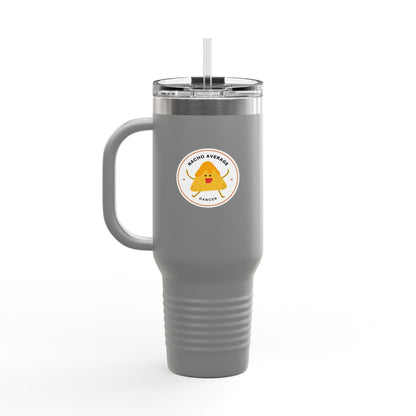 "Nacho Average Dancer" 40oz Insulated Travel Mug – Cute Kawaii Nacho Graphic Dance Tumbler for On-the-Go Hydration