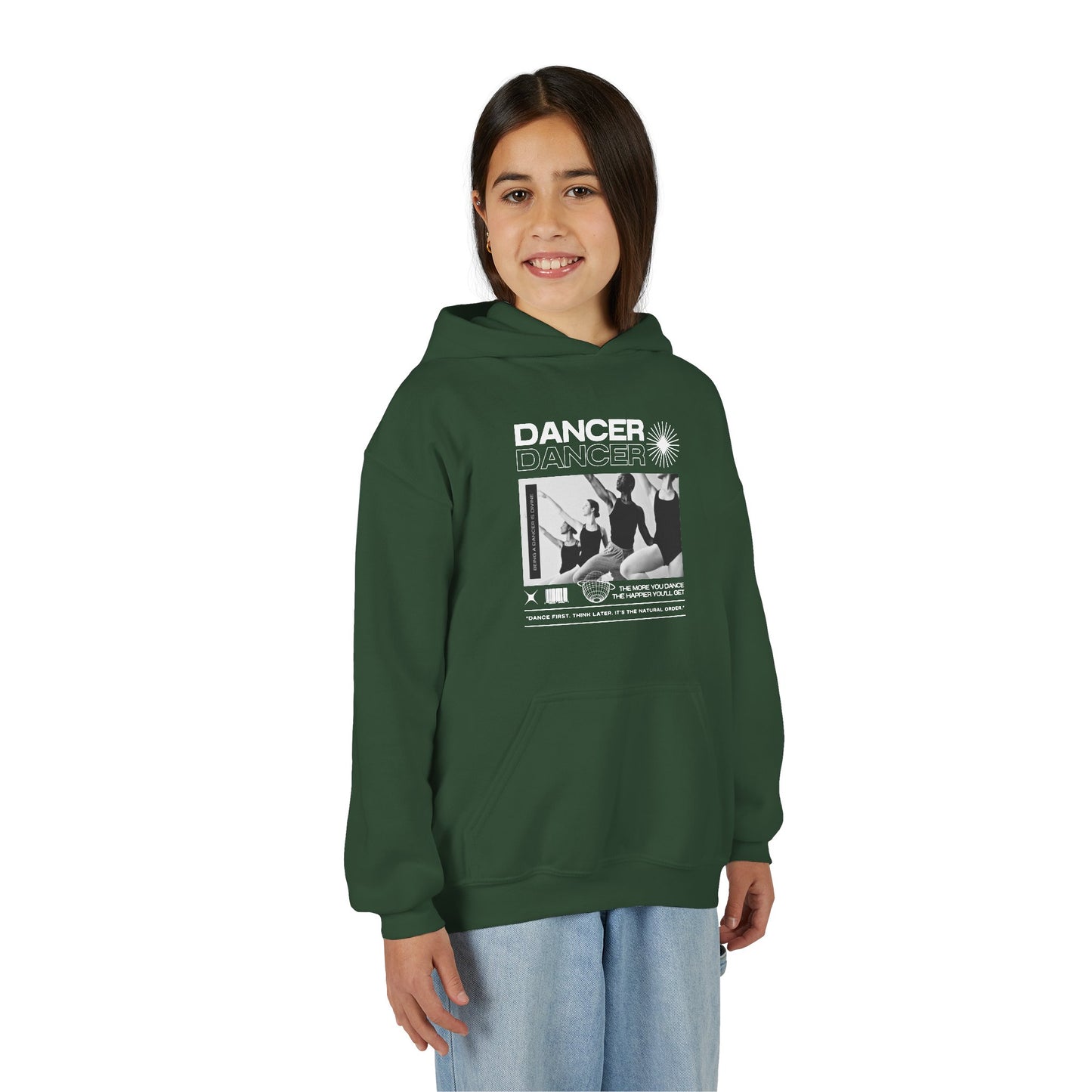 “Dancer” Young Ballet Dancers at the Barre Graphic | Unisex Youth Hoodie – Streetwear-Inspired Ballet Dance Hoodie for Kids & Aspiring Dancers