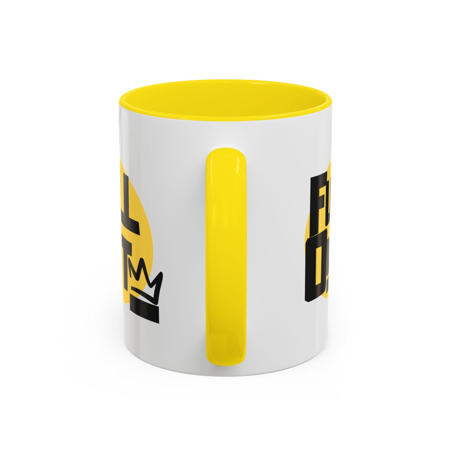 "Full Out" Accent Coffee Mug – Streetwear Dance Mug with Crown Graphic for Dancers