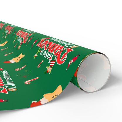 “Have a Dancey Christmas” Wrapping Paper – Festive Holiday Dance Gift Wrap with Ballet & Dance-Themed Design, Perfect for Dancers and Studios