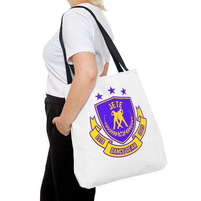 "Jeté Dance Gear Estd 2025" Canvas Tote Bag – Collegiate-Inspired Dancer Tote for Rehearsals, Classes & Everyday Style