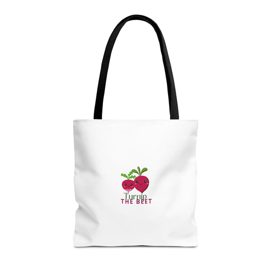 "Turnip the Beet" Canvas Tote Bag – Cute Veggie Graphic Dance-Themed Reusable Bag for Grocery Runs, Dance Class & Everyday Use