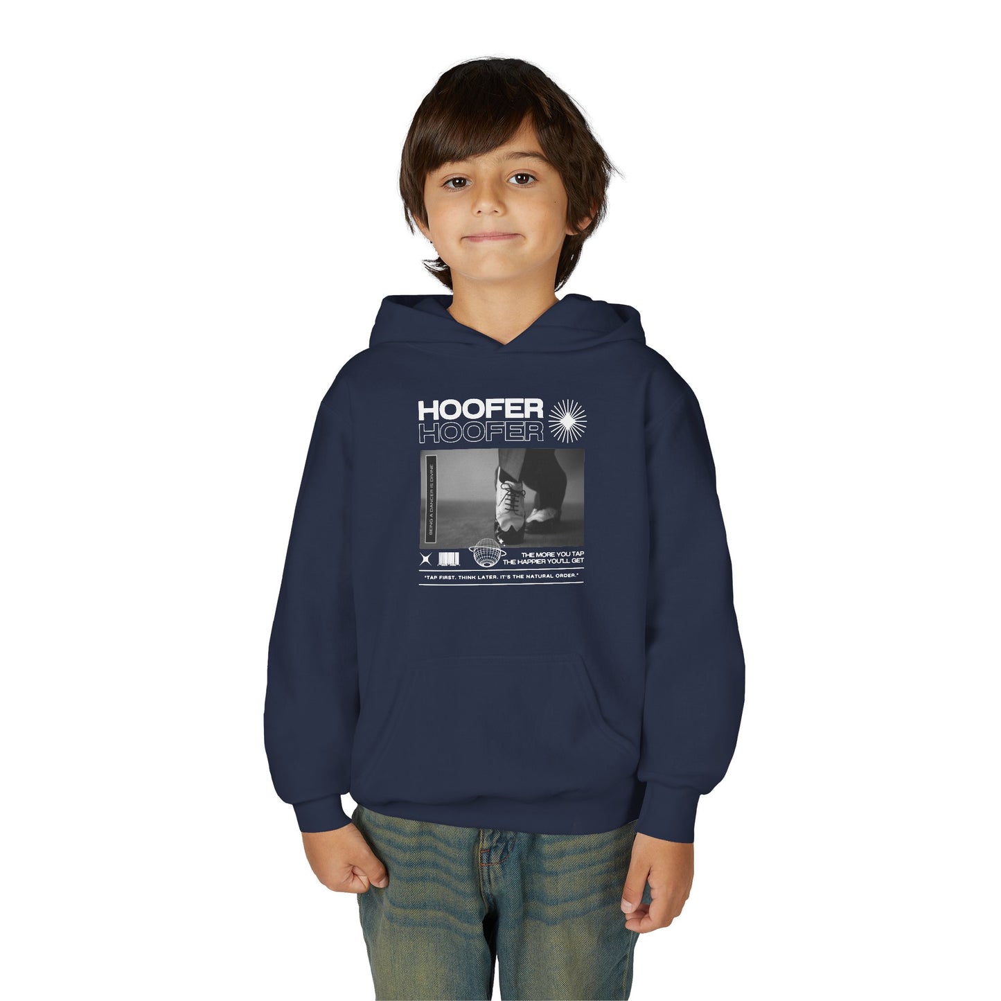 “Hoofer” Tap Shoes Streetwear Graphic | Unisex Youth Hoodie – Tap Dance Hoodie for Kids & Young Dancers
