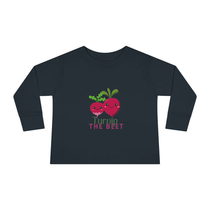 "Turnip the Beet" Toddler Dance T-Shirt – Cute Veggie Graphic Long Sleeve Tee for Kids