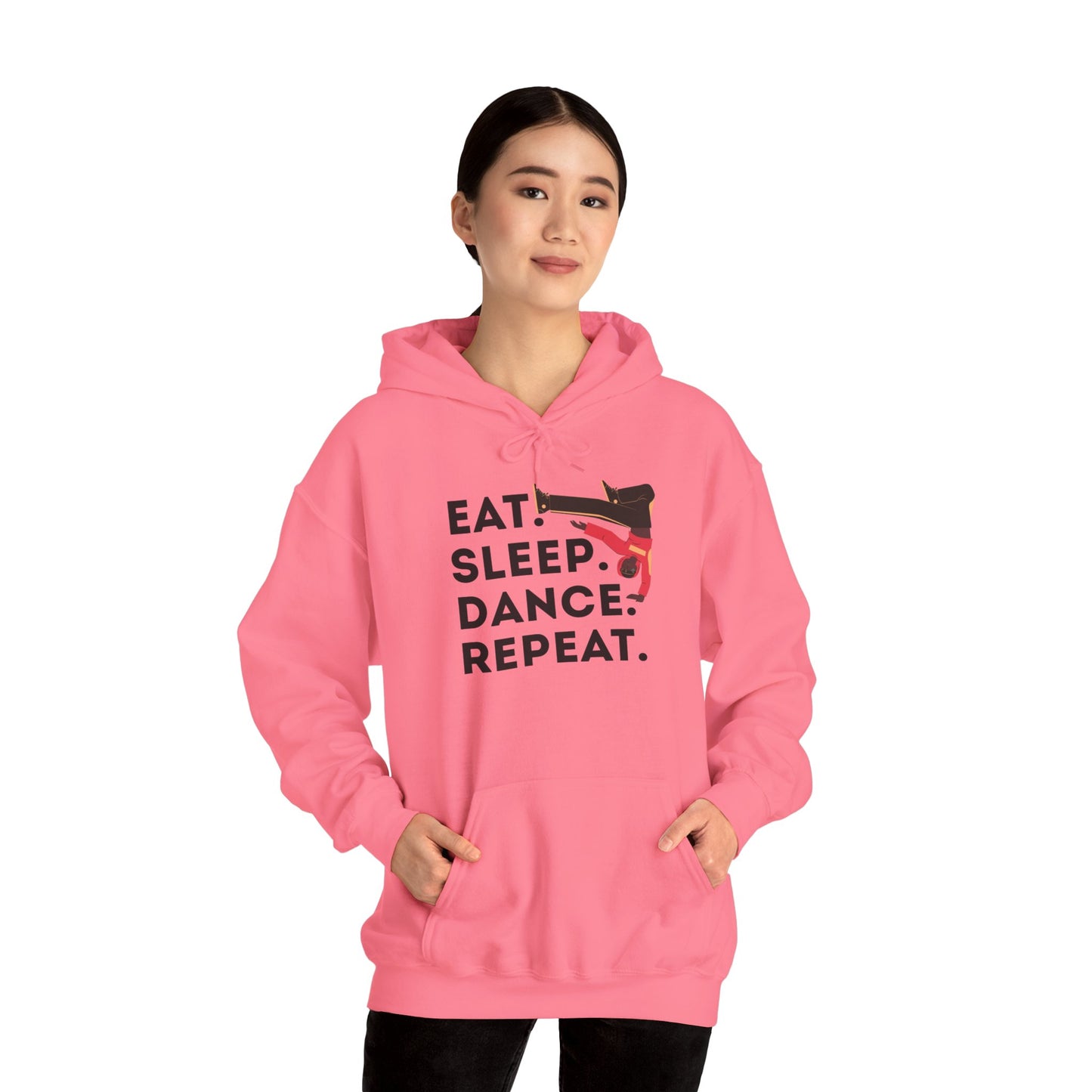 "Eat Sleep Dance Repeat" Unisex Dance Hoodie – Bold B-Boy Streetwear Sweatshirt