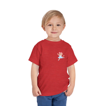 “Every Meow & Then I Dance” Adorable Dancing Cat Graphic | Cute Cat Dance T-Shirt for Toddlers & Little Ballet Lovers - Toddler Short Sleeve Tee