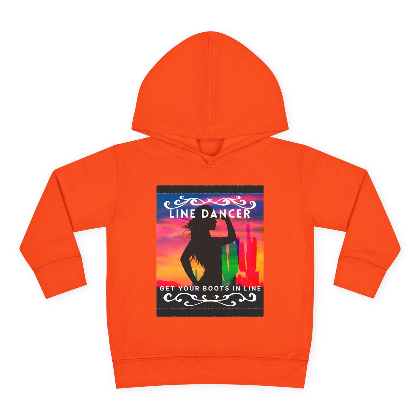 "Line Dancer, Get Your Boots in Line" Streetwear Dance Graphic – Toddler Pullover Hoodie