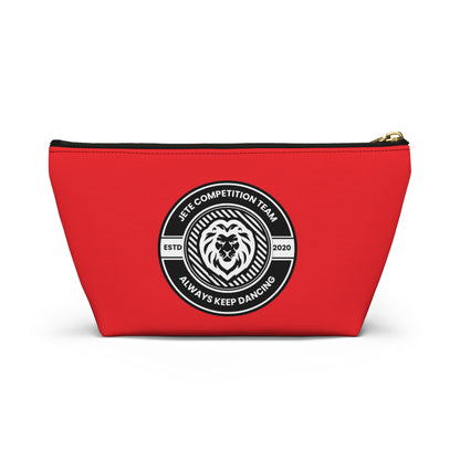"Jeté Competition Team Always Keep Dancing" Makeup Bag – Collegiate-Inspired Dance Graphic – Team Dance Zipper Pouch for Cosmetics, Accessories & Recital Gifts