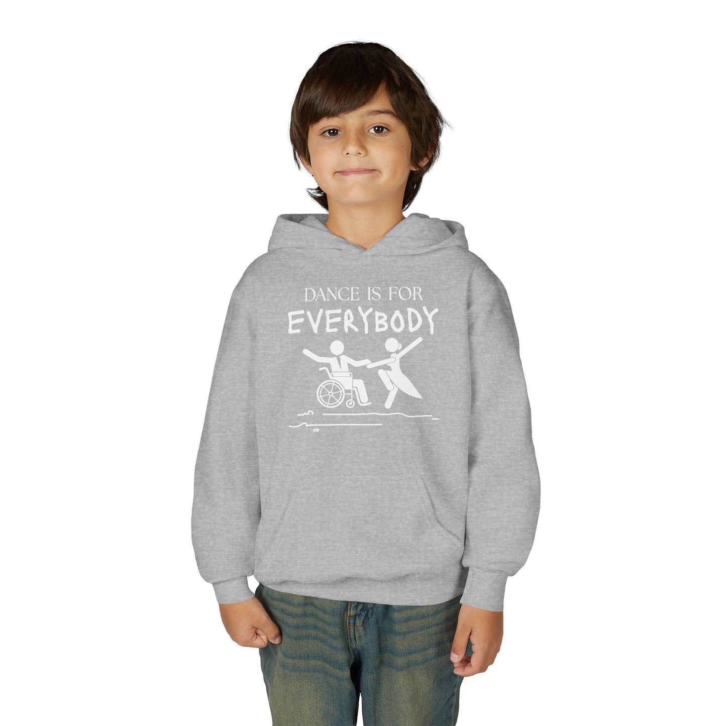 “Dance Is for Everybody” Unisex Youth Hoodie – Inclusive Dance Hoodie for Kids & Teens, Personalized with Name or Studio