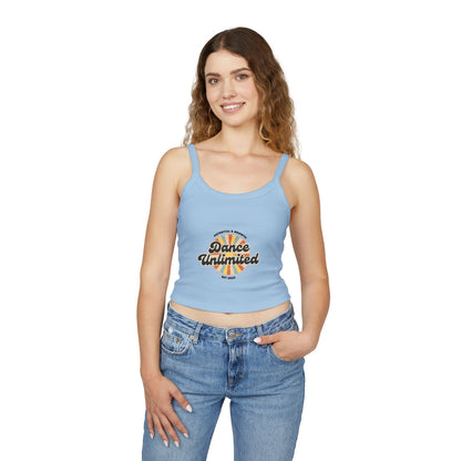 "Dance Unlimited – Potential & Growth" Women’s Spaghetti Strap Tank Top – Retro Dance Graphic | Inspirational Studio Apparel for Dancers & Performers