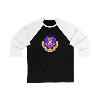 "Jeté Dance Gear" Unisex 3/4 Sleeve Baseball Tee – Collegiate-Inspired Dancer Graphic Shirt for Dancers