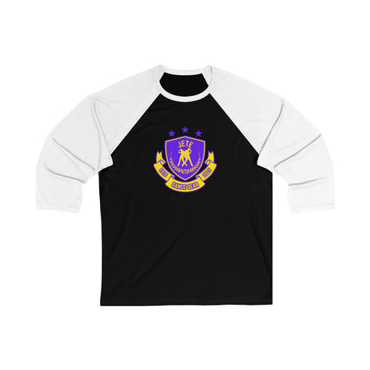 "Jeté Dance Gear" Unisex 3/4 Sleeve Baseball Tee – Collegiate-Inspired Dancer Graphic Shirt for Dancers