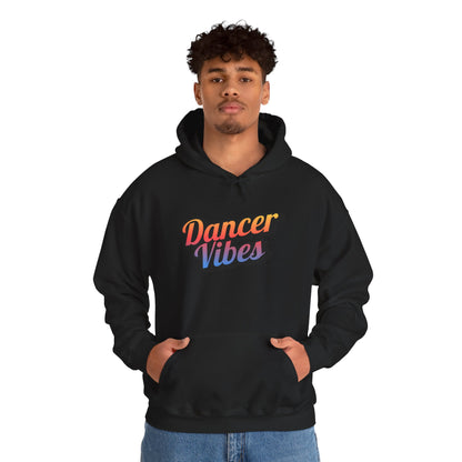 "Dancer Vibes" Unisex Hooded Sweatshirt – Colorful Retro Dance Graphic Hoodie for Dance Lovers