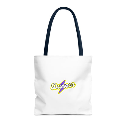 “Dancer” Superhero Graphic Canvas Tote Bag – Bold Dance Tote for Classes, Rehearsals & Everyday Use