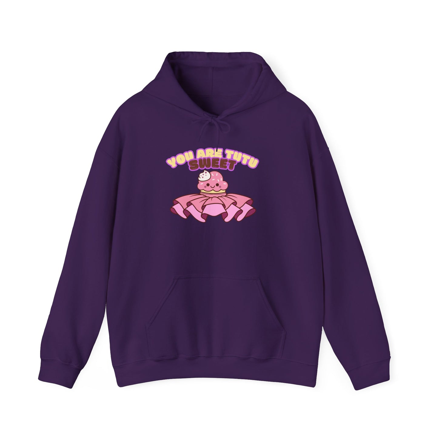 "You Are Tutu Sweet" Unisex Heavy Blend Hooded Sweatshirt – Kawaii Cupcake in Tutu Dance Graphic Hoodie for Adults and Teens