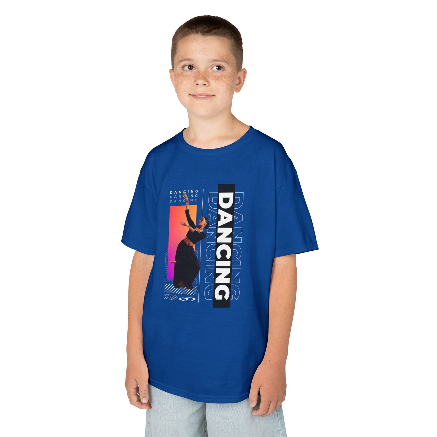 “Dancing” Youth Short Sleeve T-Shirt – Streetwear-Inspired Female Dancer Design – Trendy Kids Dance Graphic Tee