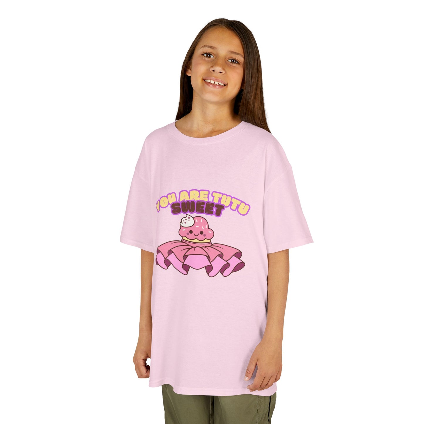 "You Are Tutu Sweet" Youth Short Sleeve Tee – Kawaii Cupcake in Tutu Graphic Dance Shirt for Kids and Ballet Lovers