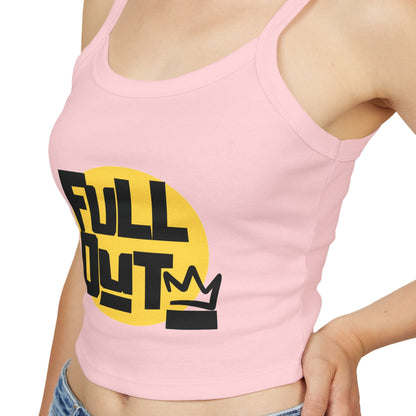 "Full Out" Women’s Spaghetti Strap Tank Top – Bold Streetwear-Inspired Dance Graphic | Trendy Dancewear for Performers, Classes & Everyday Style