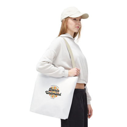 "Dance Unlimited, Potential & Growth" Canvas Tote Bag – Retro Graphic Dance Bag | Stylish Reusable Dance Tote for Dancers & Dance Moms