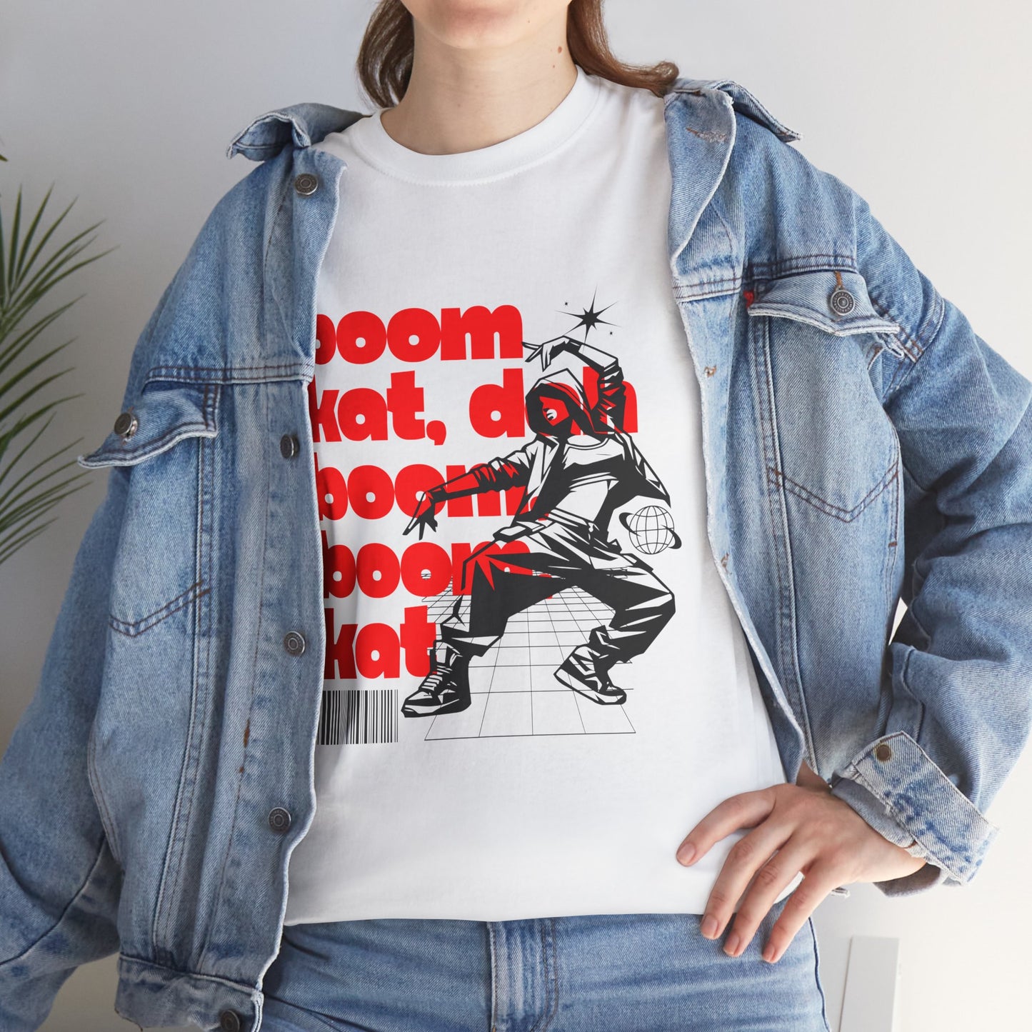 "Boom Kat, Dah, Boom, Boom, Kat" Streetwear Dance Graphic – Unisex Heavy Cotton Tee