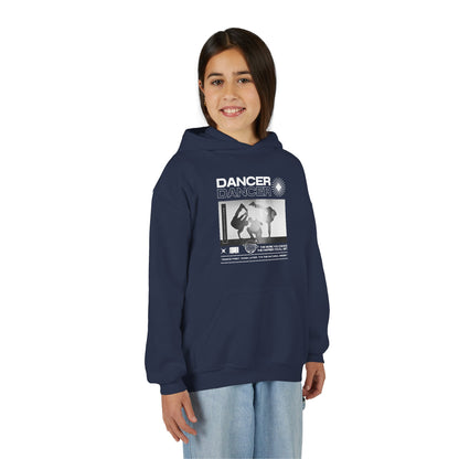 “Dancer” Breakdancer Streetwear Graphic | Unisex Youth Hoodie – Hip-Hop Dance Hoodie for Kids & Young Performers