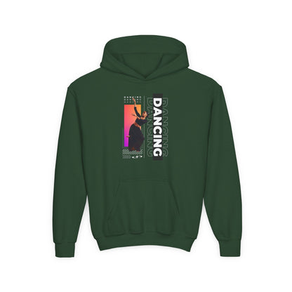 “Dancing” Female Dancer Streetwear Graphic | Unisex Youth Hoodie – Dance Hoodie for Kids & Young Performers