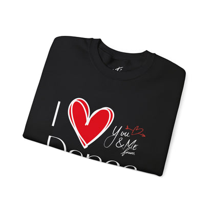 "I Love Dance" Unisex Crewneck Sweatshirt – Hand-Drawn Heart & Note Graphic Dance Lover Pullover