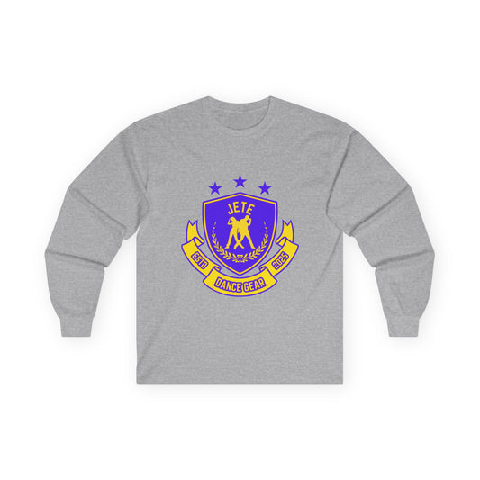 "Jeté Dance Gear" Unisex Long Sleeve Tee – Collegiate-Inspired Dance Shirt for Dancers, Teams & Studio Spirit Wear