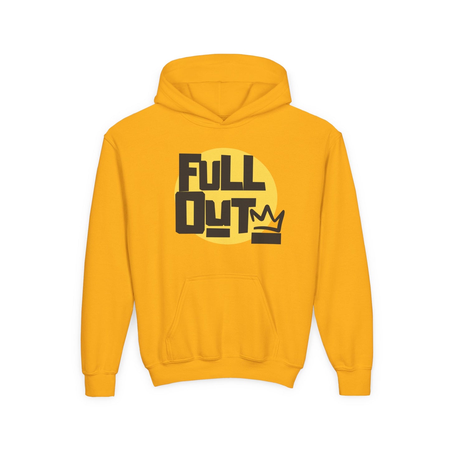 "Full Out" Youth Hooded Sweatshirt – Bold Streetwear-Inspired Dance Graphic Hoodie for Kids and Teens