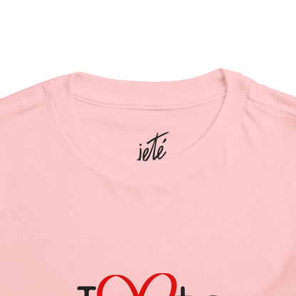 "I Love to Dance" Toddler Short Sleeve Tee – Hand-Drawn Heart Graphic Dance Lover T-Shirt