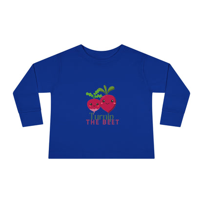"Turnip the Beet" Toddler Dance T-Shirt – Cute Veggie Graphic Long Sleeve Tee for Kids