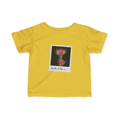"Shake It Like a..." Carnival Samba Dancer Infant Fine Jersey Tee – Fun Baby Dance T-Shirt with Festival-Inspired Graphic