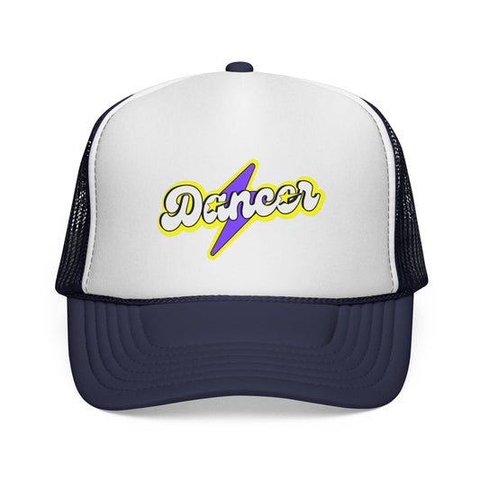"Dancer" Superhero Graphic Trucker Hat – Bold Unisex Dance Hat with Comic Book Style for Dance Lovers