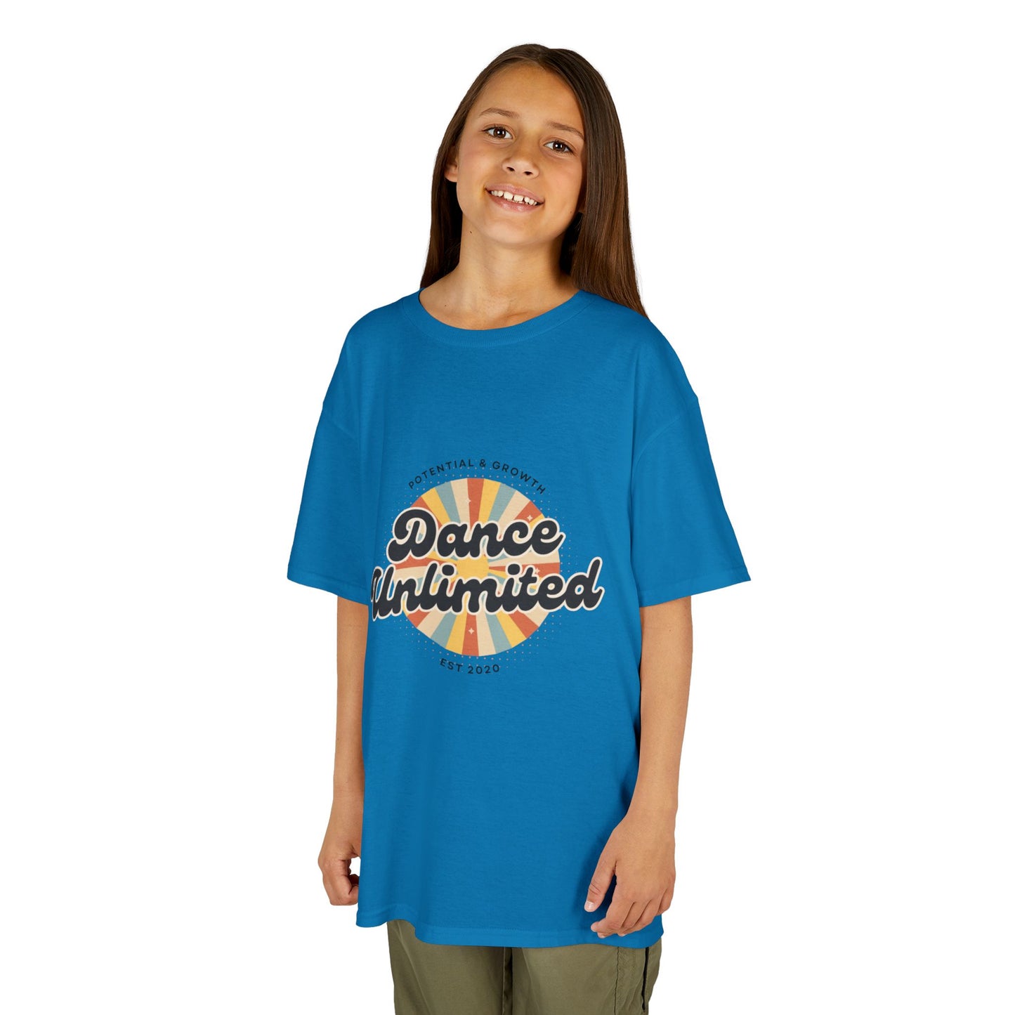 “Dance Unlimited: Potential & Growth” Retro Graphic T-Shirt for Kids – Motivational Dance Shirt - Youth Dance Inspiration Tee