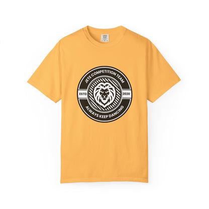 "Jeté Competition Team,  Always Keep Dancing" Unisex Garment-Dyed T-Shirt – Collegiate-Style Dance Graphic Tee – Shirt for Dancers & Teams