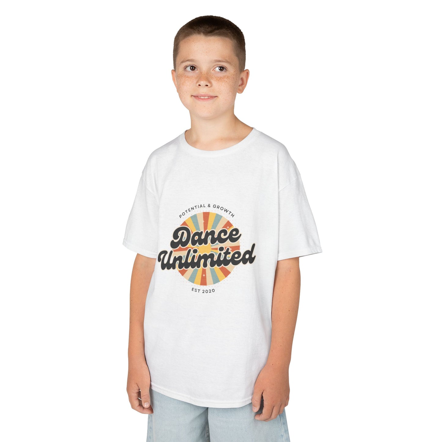 “Dance Unlimited: Potential & Growth” Retro Graphic T-Shirt for Kids – Motivational Dance Shirt - Youth Dance Inspiration Tee
