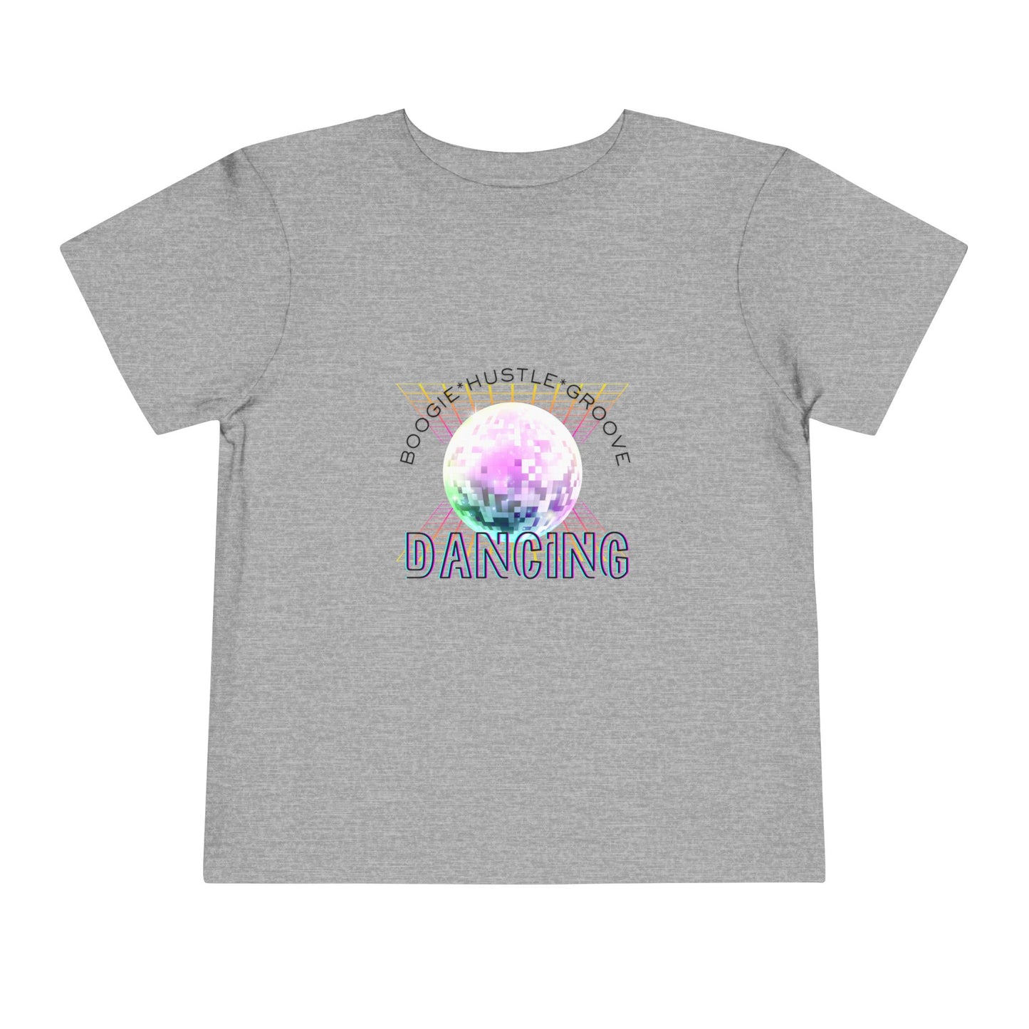 "Boogie, Hustle, Groove - Dancing" Streetwear Dance Graphic – Toddler Short Sleeve Tee