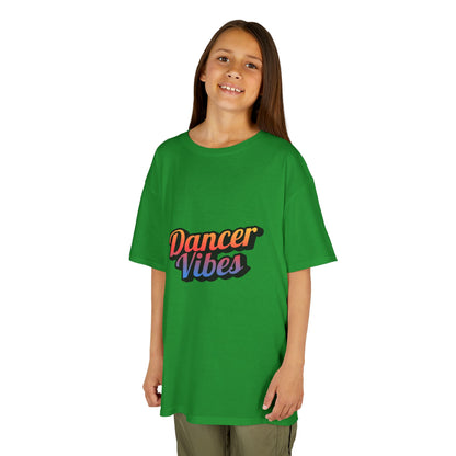 “Dancer Vibes” Colorful Graphic Tee for Kids | Dance-Themed Short Sleeve Shirt - Youth Dance T-Shirt