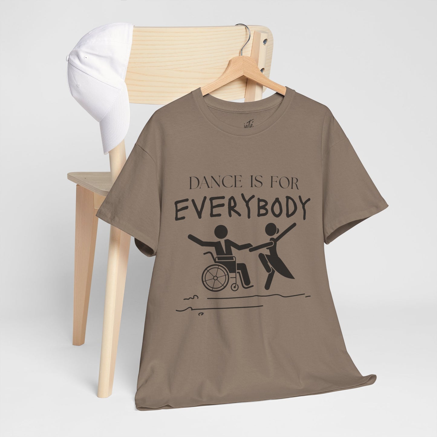 “Dance Is for Everybody” Inclusive Dance T-Shirt – Unisex Heavy Cotton Tee with Optional Back Personalization (Name or Studio)