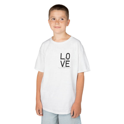 "LOVE Dance" Youth Short Sleeve Tee – Script Letter Graphic Dance Lover T-Shirt