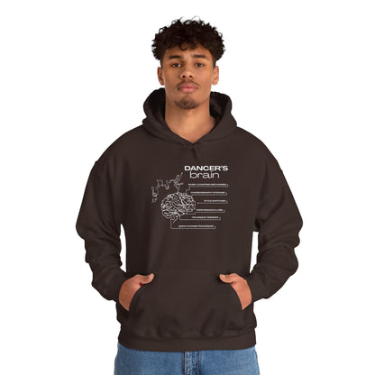 "Dancer’s Brain" Unisex Hoodie – Funny Dance-Themed Hoodie for Teens and Adults with Personalization Option and Cute Dancer Brain Graphic