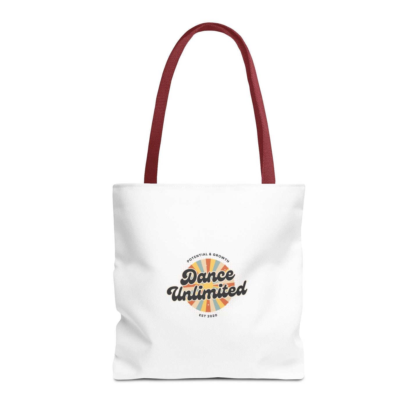 "Dance Unlimited, Potential & Growth" Canvas Tote Bag – Retro Graphic Dance Bag | Stylish Reusable Dance Tote for Dancers & Dance Moms