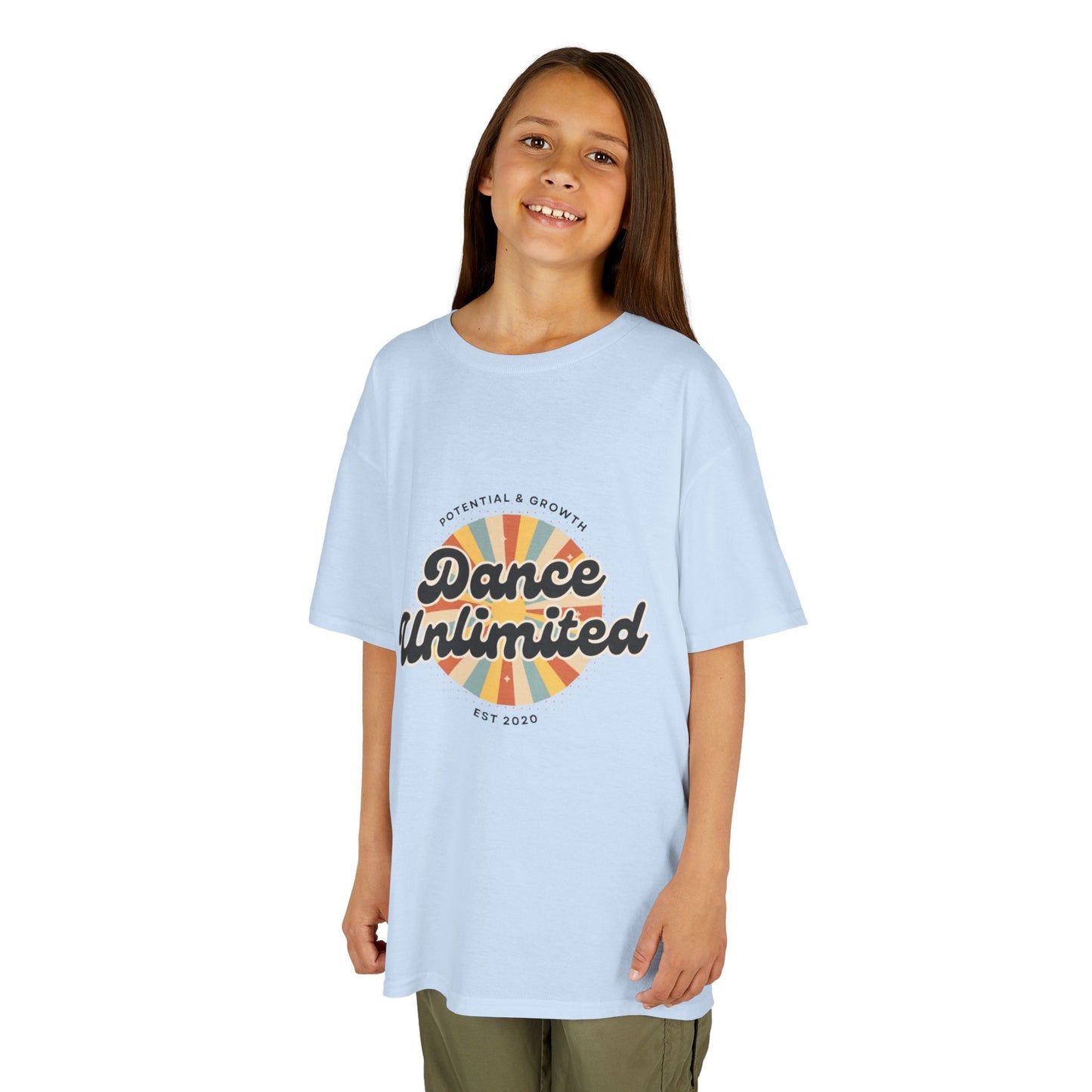 “Dance Unlimited: Potential & Growth” Retro Graphic T-Shirt for Kids – Motivational Dance Shirt - Youth Dance Inspiration Tee