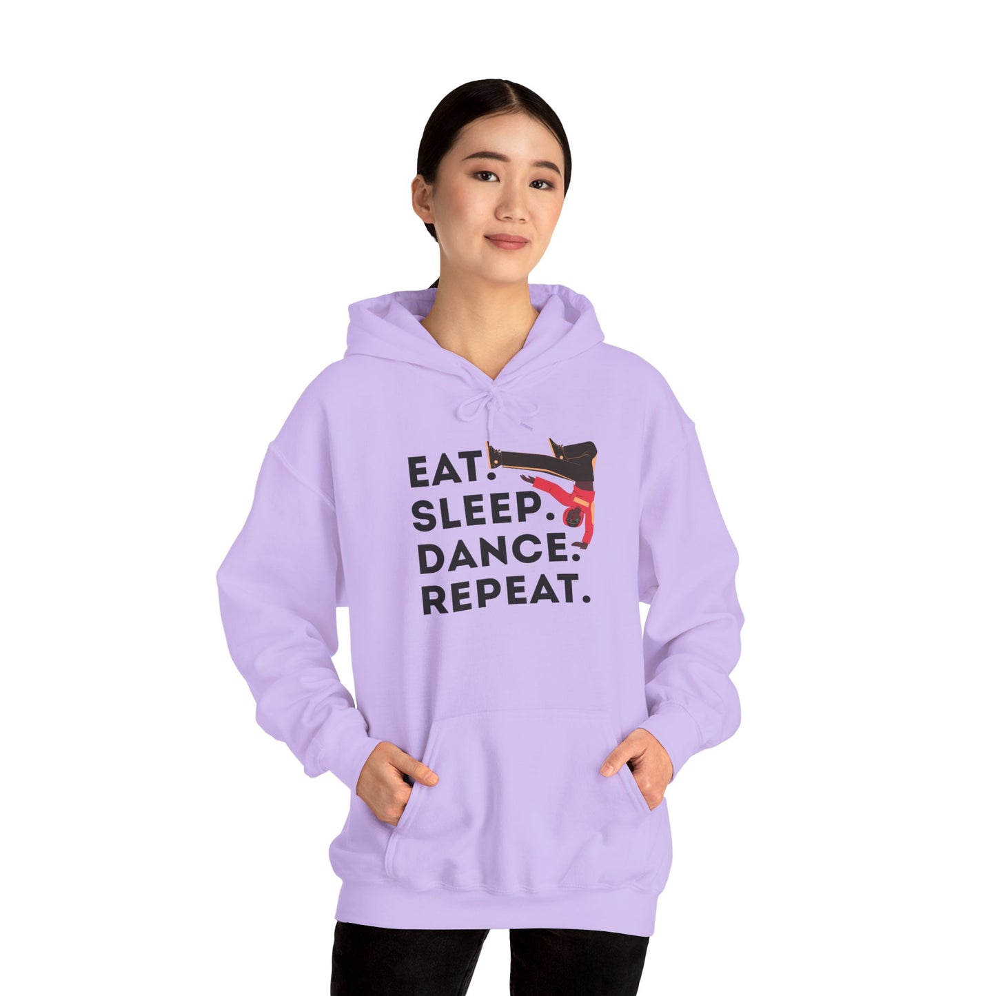 "Eat Sleep Dance Repeat" Unisex Dance Hoodie – Bold B-Boy Streetwear Sweatshirt
